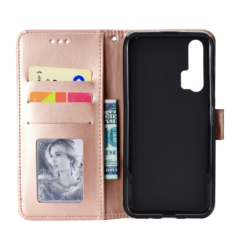 For Huawei Honor 20 Pro Totem Flower Embossed Horizontal Flip TPU + PU Leather Case with Holder & Card Slots & Wallet