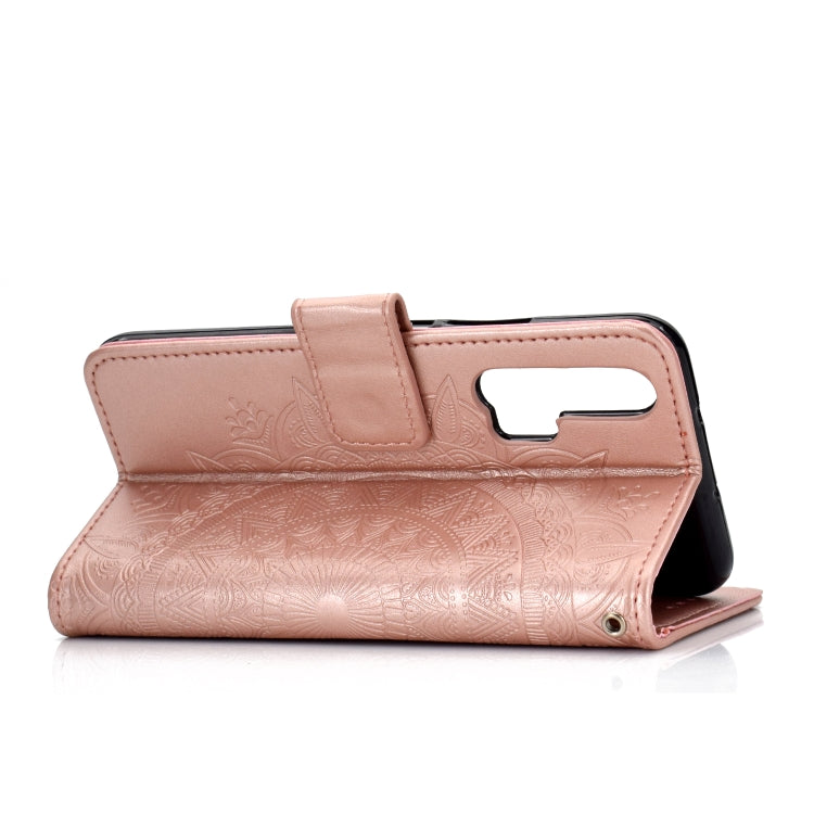 For Huawei Honor 20 Pro Totem Flower Embossed Horizontal Flip TPU + PU Leather Case with Holder & Card Slots & Wallet