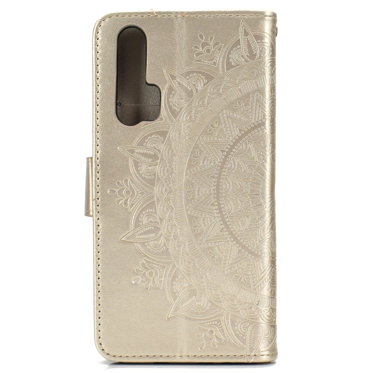 For Huawei Honor 20 Pro Totem Flower Embossed Horizontal Flip TPU + PU Leather Case with Holder & Card Slots & Wallet