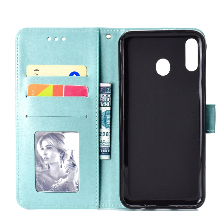 For Huawei Y6p Totem Flower Embossed Horizontal Flip TPU + PU Leather Case with Holder & Card Slots & Wallet