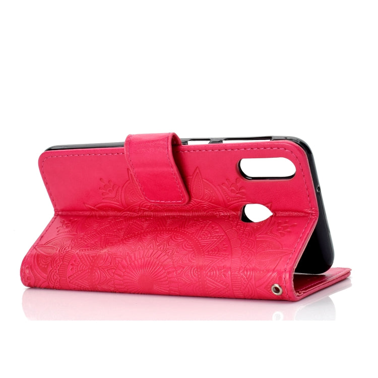 For Huawei Y6p Totem Flower Embossed Horizontal Flip TPU + PU Leather Case with Holder & Card Slots & Wallet