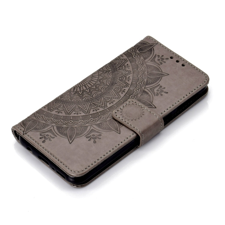 For Huawei Y6p Totem Flower Embossed Horizontal Flip TPU + PU Leather Case with Holder & Card Slots & Wallet