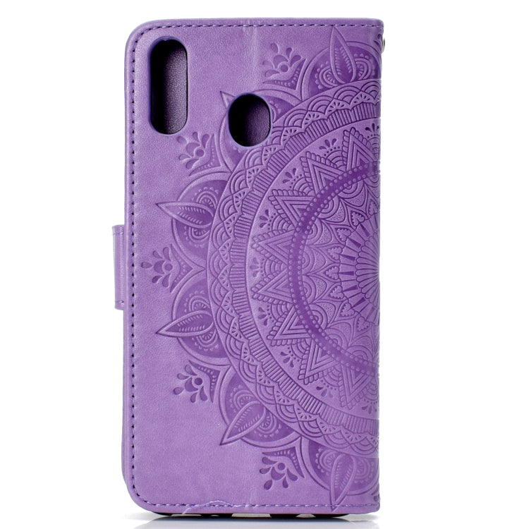 For Huawei Y6p Totem Flower Embossed Horizontal Flip TPU + PU Leather Case with Holder & Card Slots & Wallet