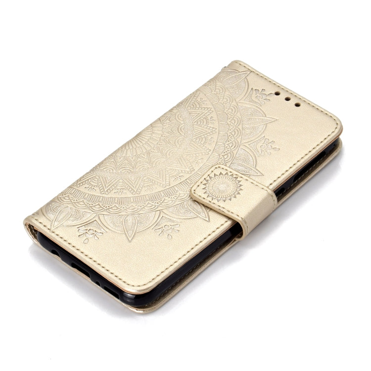 For Huawei Y6p Totem Flower Embossed Horizontal Flip TPU + PU Leather Case with Holder & Card Slots & Wallet