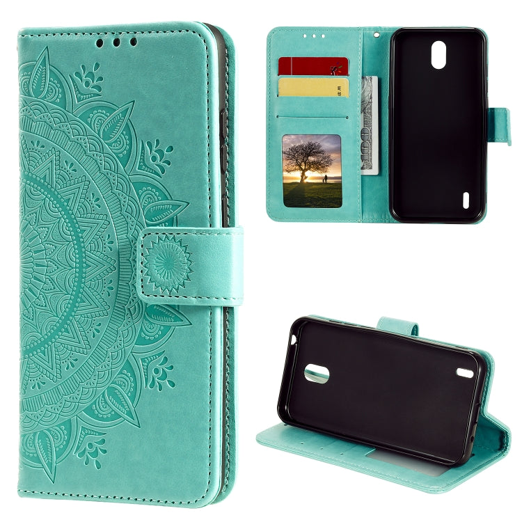 For Nokia 1.3 Totem Flower Embossed Horizontal Flip TPU + PU Leather Case with Holder & Card Slots & Wallet