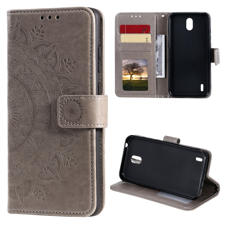 For Nokia 1.3 Totem Flower Embossed Horizontal Flip TPU + PU Leather Case with Holder & Card Slots & Wallet