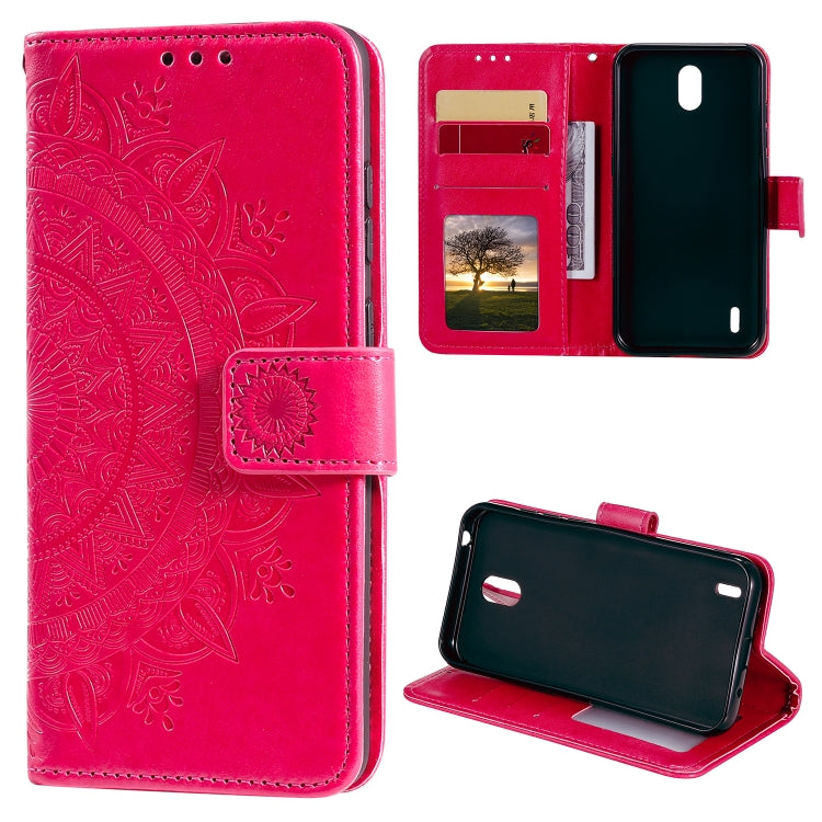 For Nokia 1.3 Totem Flower Embossed Horizontal Flip TPU + PU Leather Case with Holder & Card Slots & Wallet
