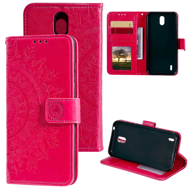 For Nokia 1.3 Totem Flower Embossed Horizontal Flip TPU + PU Leather Case with Holder & Card Slots & Wallet