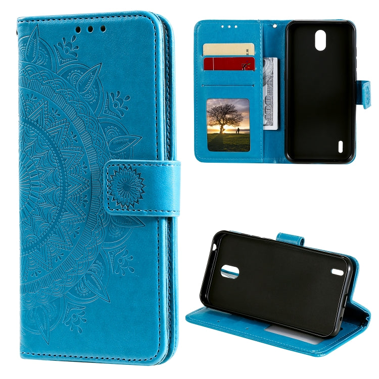 For Nokia 1.3 Totem Flower Embossed Horizontal Flip TPU + PU Leather Case with Holder & Card Slots & Wallet