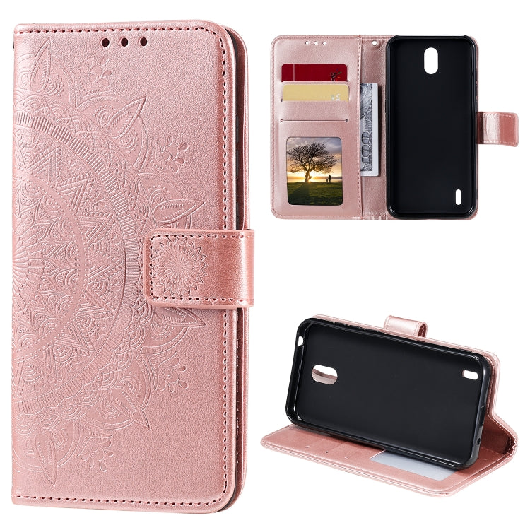 For Nokia 1.3 Totem Flower Embossed Horizontal Flip TPU + PU Leather Case with Holder & Card Slots & Wallet