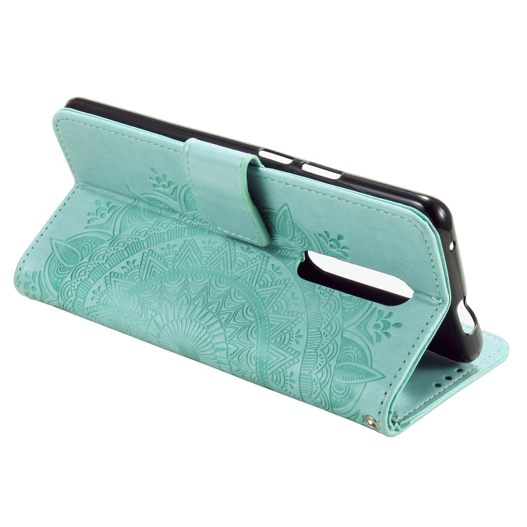 For Nokia 2.4 Totem Flower Embossed Horizontal Flip TPU + PU Leather Case with Holder & Card Slots & Wallet