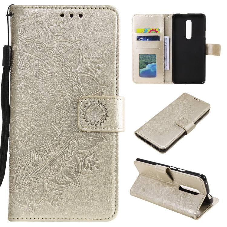 For Nokia 2.4 Totem Flower Embossed Horizontal Flip TPU + PU Leather Case with Holder & Card Slots & Wallet