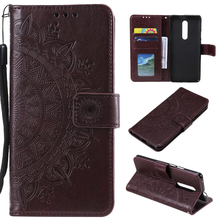 For Nokia 2.4 Totem Flower Embossed Horizontal Flip TPU + PU Leather Case with Holder & Card Slots & Wallet