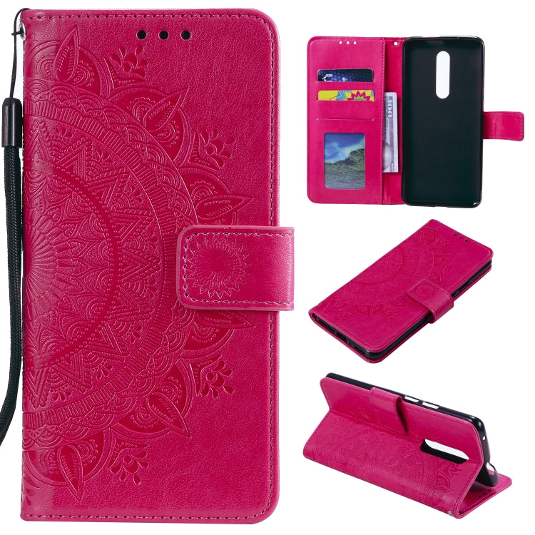 For Nokia 2.4 Totem Flower Embossed Horizontal Flip TPU + PU Leather Case with Holder & Card Slots & Wallet