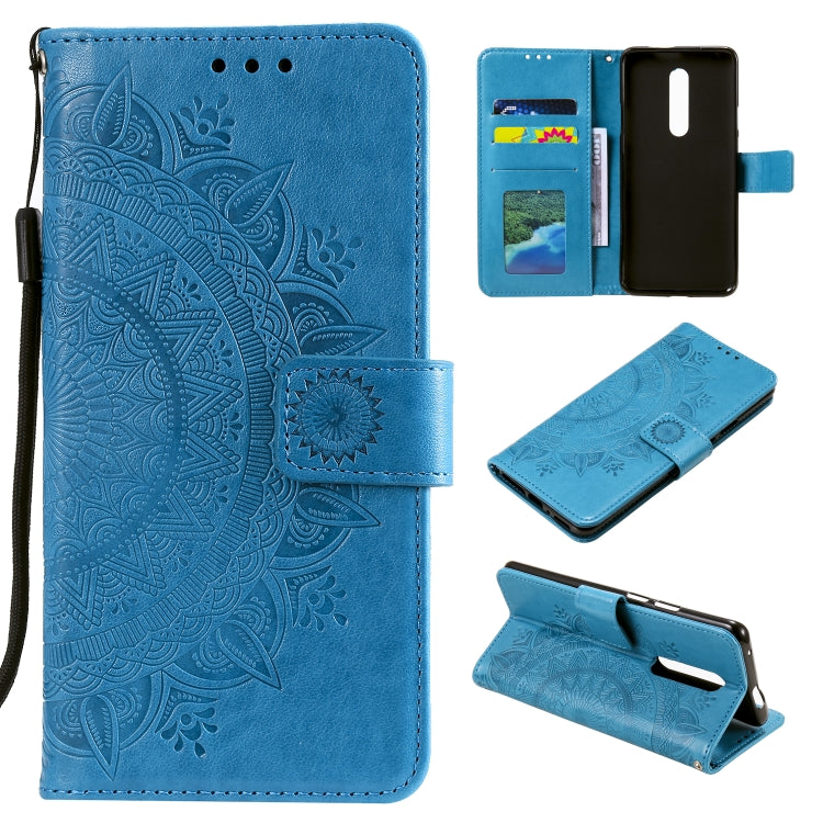 For Nokia 2.4 Totem Flower Embossed Horizontal Flip TPU + PU Leather Case with Holder & Card Slots & Wallet