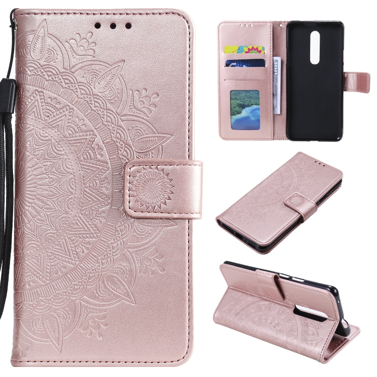 For Nokia 2.4 Totem Flower Embossed Horizontal Flip TPU + PU Leather Case with Holder & Card Slots & Wallet