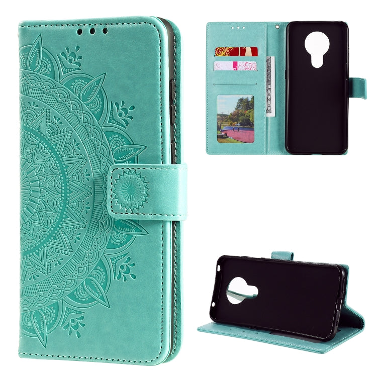 For Nokia 3.4 Totem Flower Embossed Horizontal Flip TPU + PU Leather Case with Holder & Card Slots & Wallet