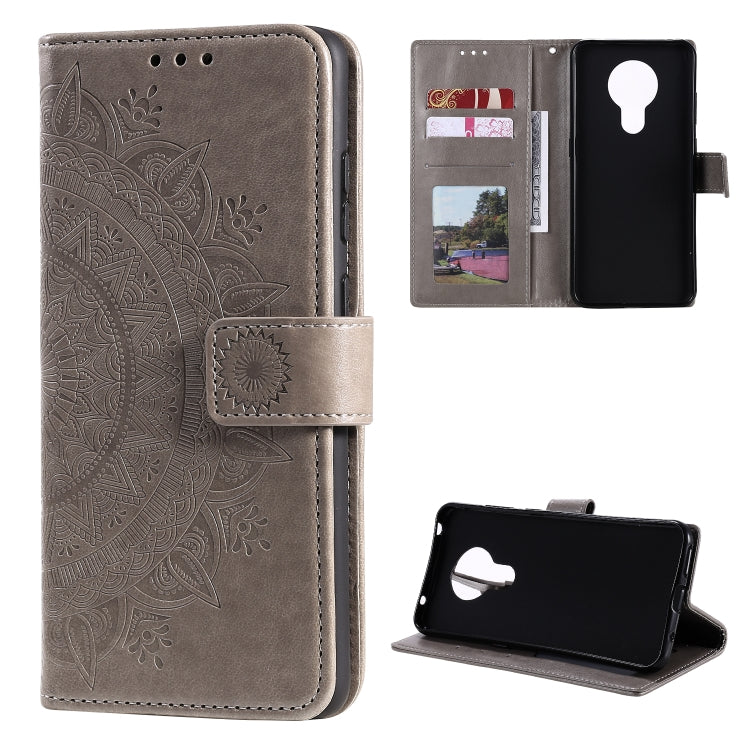 For Nokia 3.4 Totem Flower Embossed Horizontal Flip TPU + PU Leather Case with Holder & Card Slots & Wallet