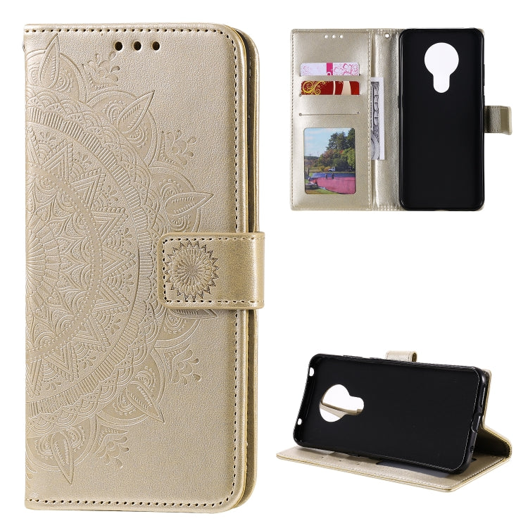 For Nokia 3.4 Totem Flower Embossed Horizontal Flip TPU + PU Leather Case with Holder & Card Slots & Wallet