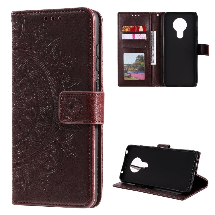 For Nokia 3.4 Totem Flower Embossed Horizontal Flip TPU + PU Leather Case with Holder & Card Slots & Wallet