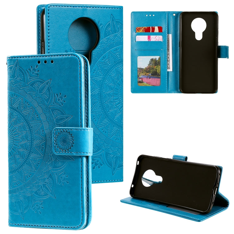 For Nokia 3.4 Totem Flower Embossed Horizontal Flip TPU + PU Leather Case with Holder & Card Slots & Wallet