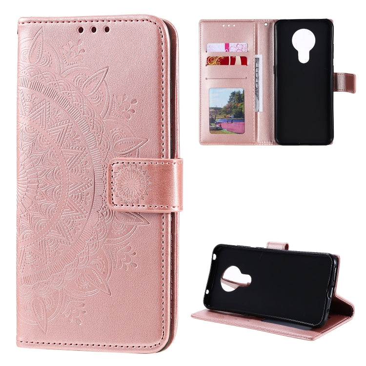 For Nokia 3.4 Totem Flower Embossed Horizontal Flip TPU + PU Leather Case with Holder & Card Slots & Wallet