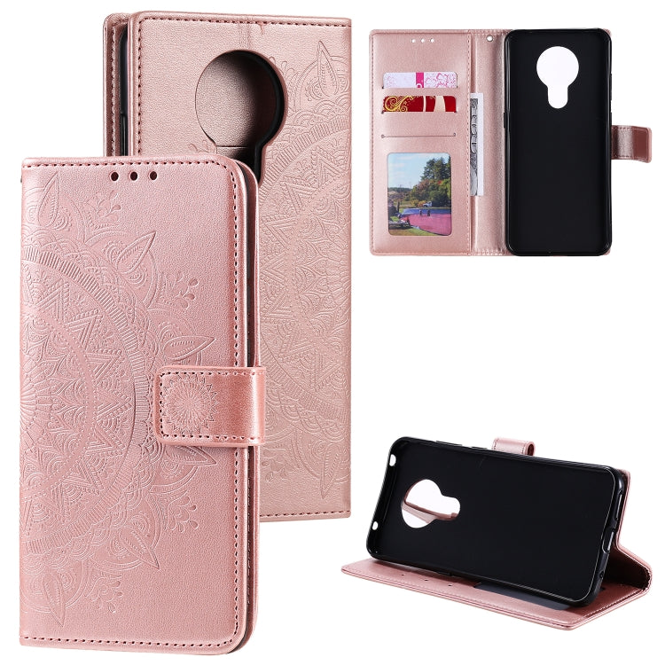 For Nokia 3.4 Totem Flower Embossed Horizontal Flip TPU + PU Leather Case with Holder & Card Slots & Wallet