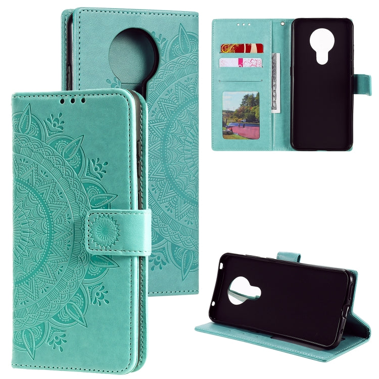 For Nokia 5.3 Totem Flower Embossed Horizontal Flip TPU + PU Leather Case with Holder & Card Slots & Wallet