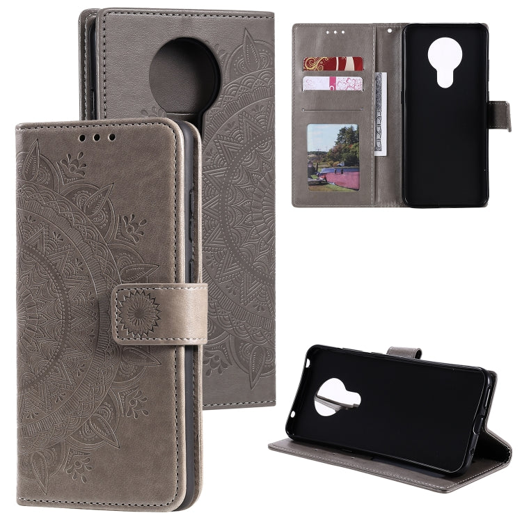For Nokia 5.3 Totem Flower Embossed Horizontal Flip TPU + PU Leather Case with Holder & Card Slots & Wallet