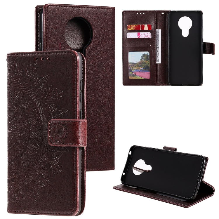 For Nokia 5.3 Totem Flower Embossed Horizontal Flip TPU + PU Leather Case with Holder & Card Slots & Wallet