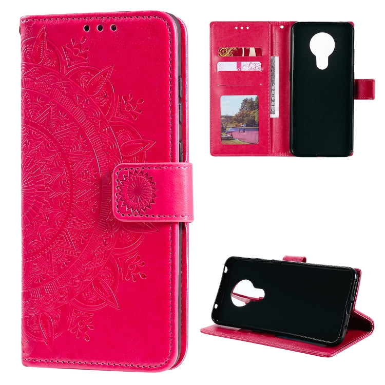 For Nokia 5.3 Totem Flower Embossed Horizontal Flip TPU + PU Leather Case with Holder & Card Slots & Wallet