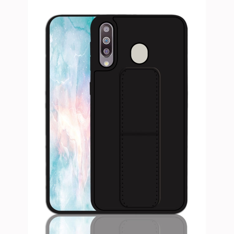 For Galaxy M30 Shockproof PC + TPU Protective Case with Wristband & Holder