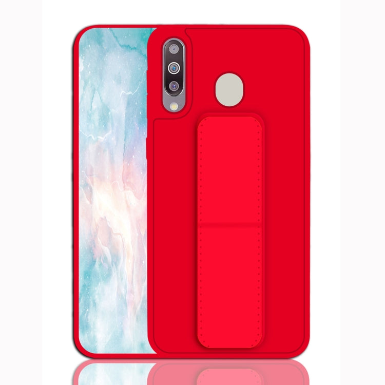 For Galaxy M30 Shockproof PC + TPU Protective Case with Wristband & Holder