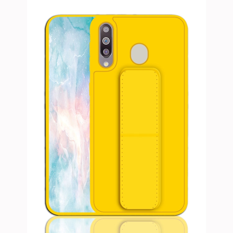 For Galaxy M30 Shockproof PC + TPU Protective Case with Wristband & Holder