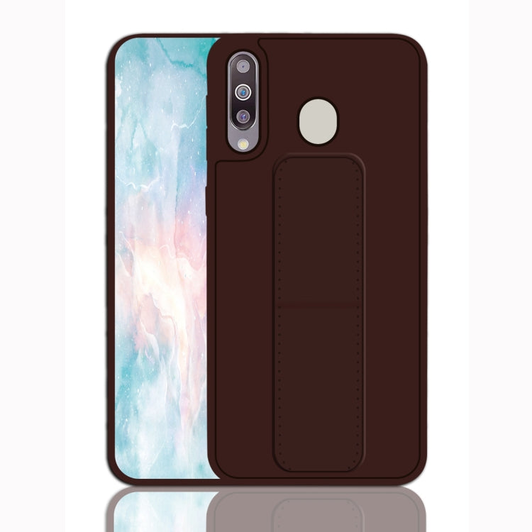 For Galaxy M30 Shockproof PC + TPU Protective Case with Wristband & Holder