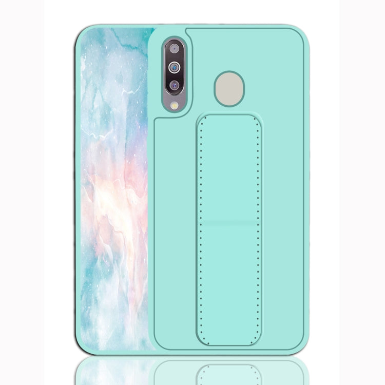 For Galaxy M30 Shockproof PC + TPU Protective Case with Wristband & Holder