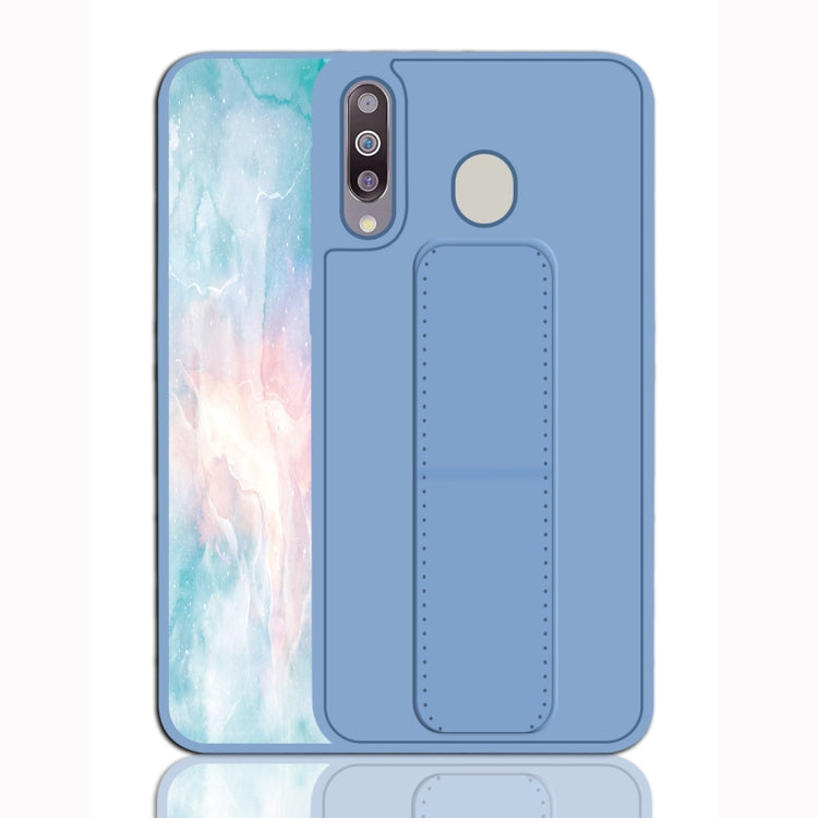 For Galaxy M30 Shockproof PC + TPU Protective Case with Wristband & Holder