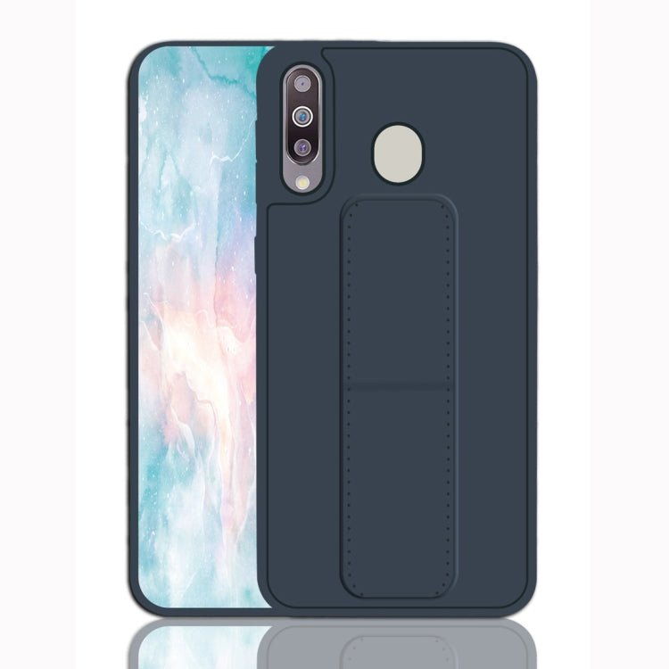 For Galaxy M30 Shockproof PC + TPU Protective Case with Wristband & Holder