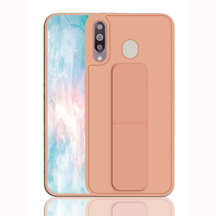 For Galaxy M30 Shockproof PC + TPU Protective Case with Wristband & Holder