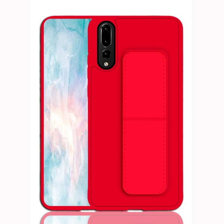 For Huawei P20 Shockproof PC + TPU Protective Case with Wristband & Holder