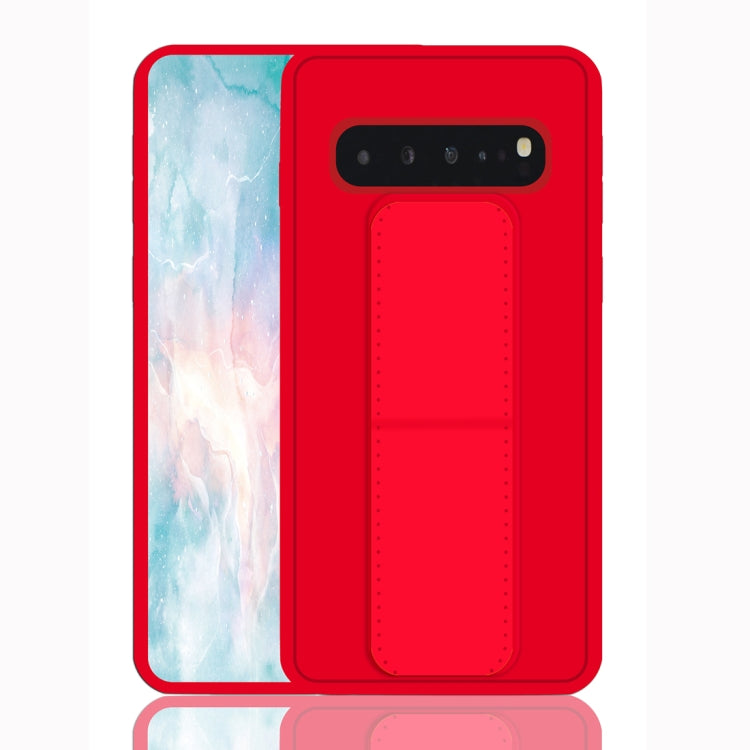 For Galaxy S10 Shockproof PC + TPU Protective Case with Wristband & Holder