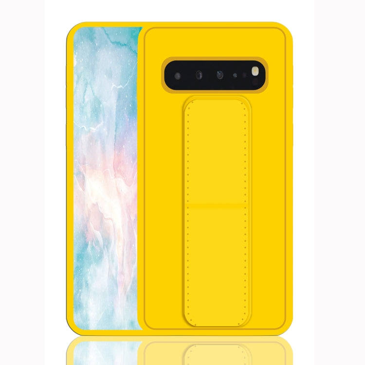 For Galaxy S10 Shockproof PC + TPU Protective Case with Wristband & Holder