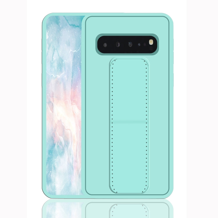 For Galaxy S10 Shockproof PC + TPU Protective Case with Wristband & Holder