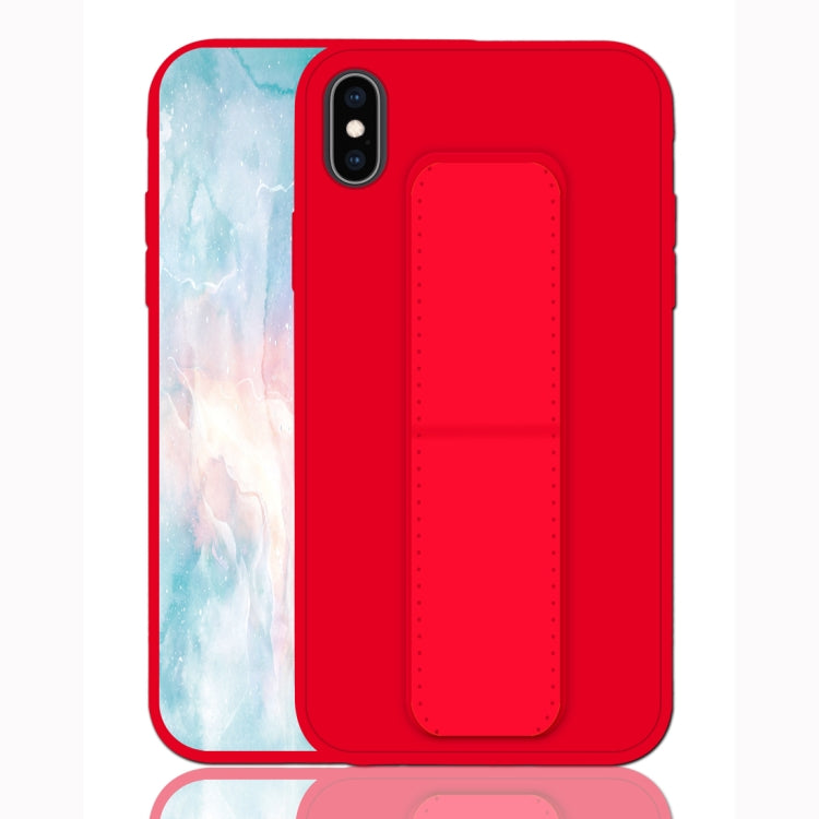 For iPhone XS Max Shockproof PC + TPU Protective Case with Wristband & Holder