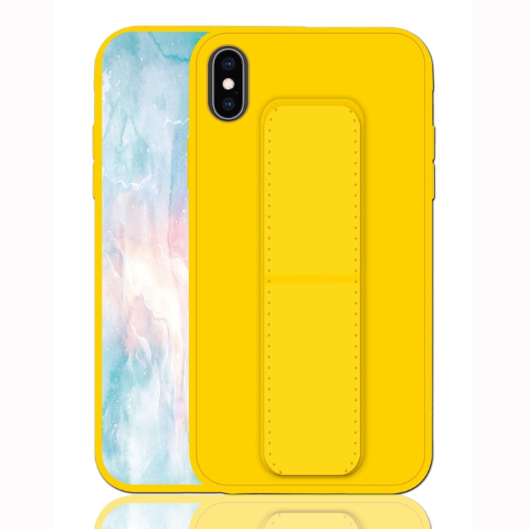 For iPhone XS Max Shockproof PC + TPU Protective Case with Wristband & Holder