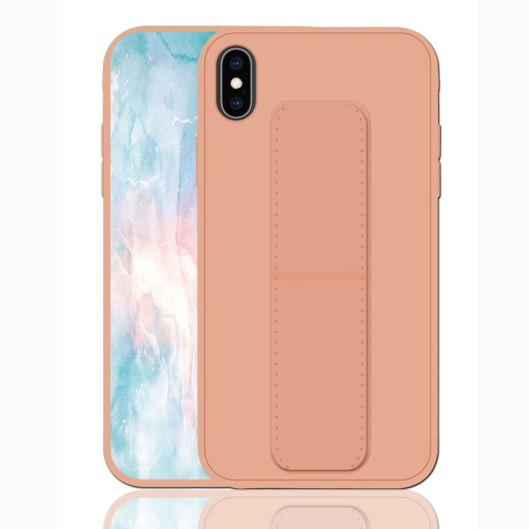 For iPhone XS Max Shockproof PC + TPU Protective Case with Wristband & Holder