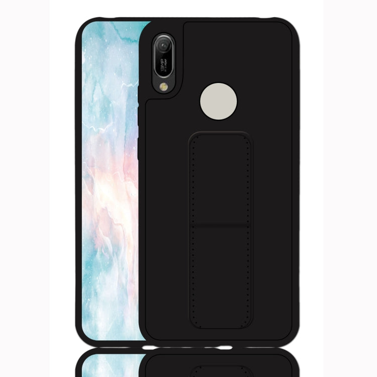 For Huawei Y6 (2019) Shockproof PC + TPU Protective Case with Wristband & Holder