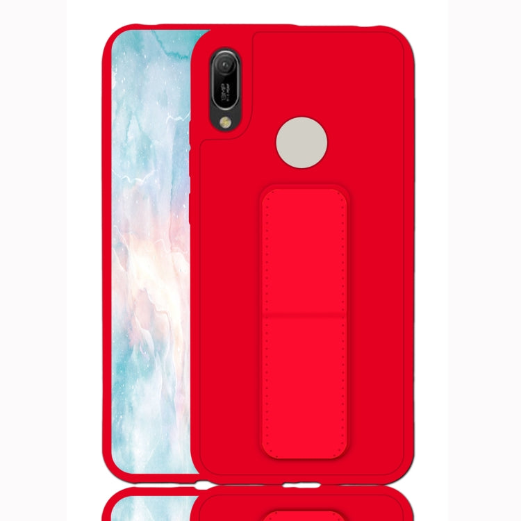 For Huawei Y6 (2019) Shockproof PC + TPU Protective Case with Wristband & Holder