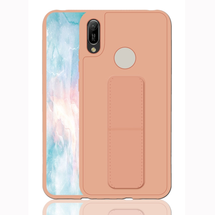 For Huawei Y6 (2019) Shockproof PC + TPU Protective Case with Wristband & Holder