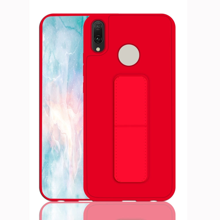 For Huawei Y9 (2019) Shockproof PC + TPU Protective Case with Wristband & Holder